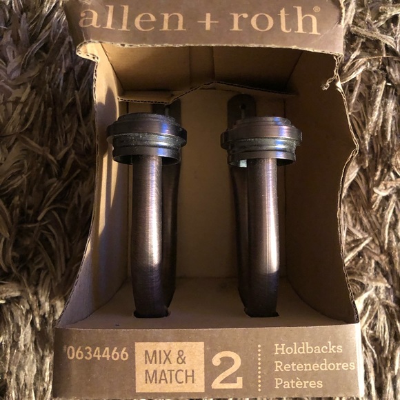 NWT Allen t Roth Brushed Copper Curtain Holdbacks - Picture 4 of 7